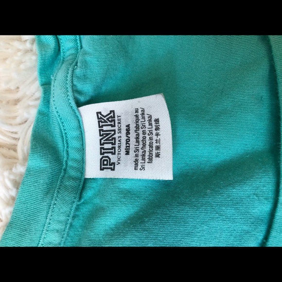 Teal and black crop top; see through shoulder part - Picture 2 of 2